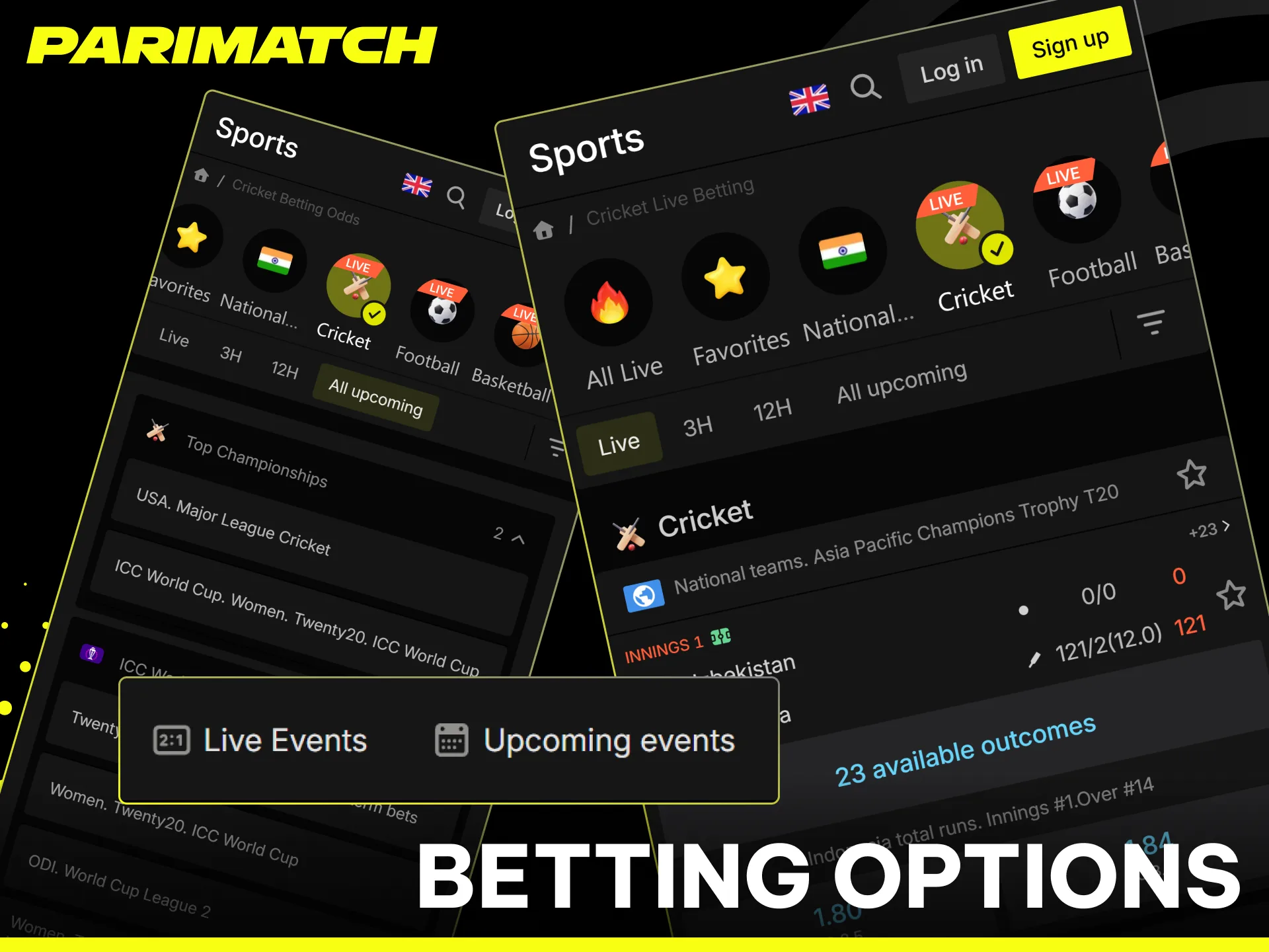 Explore the most frequently used wagering markets available on Parimatch.