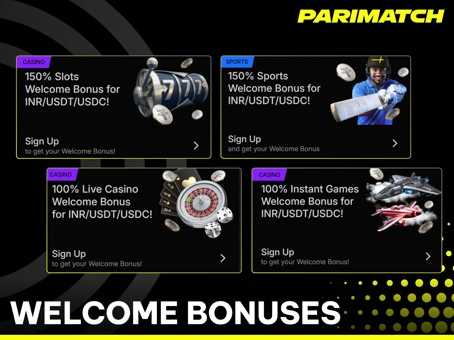 Claim your massive initial reward for sports and casino on Parimatch.